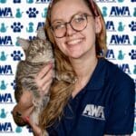 Kendyl Fauscette and Mazie the cat