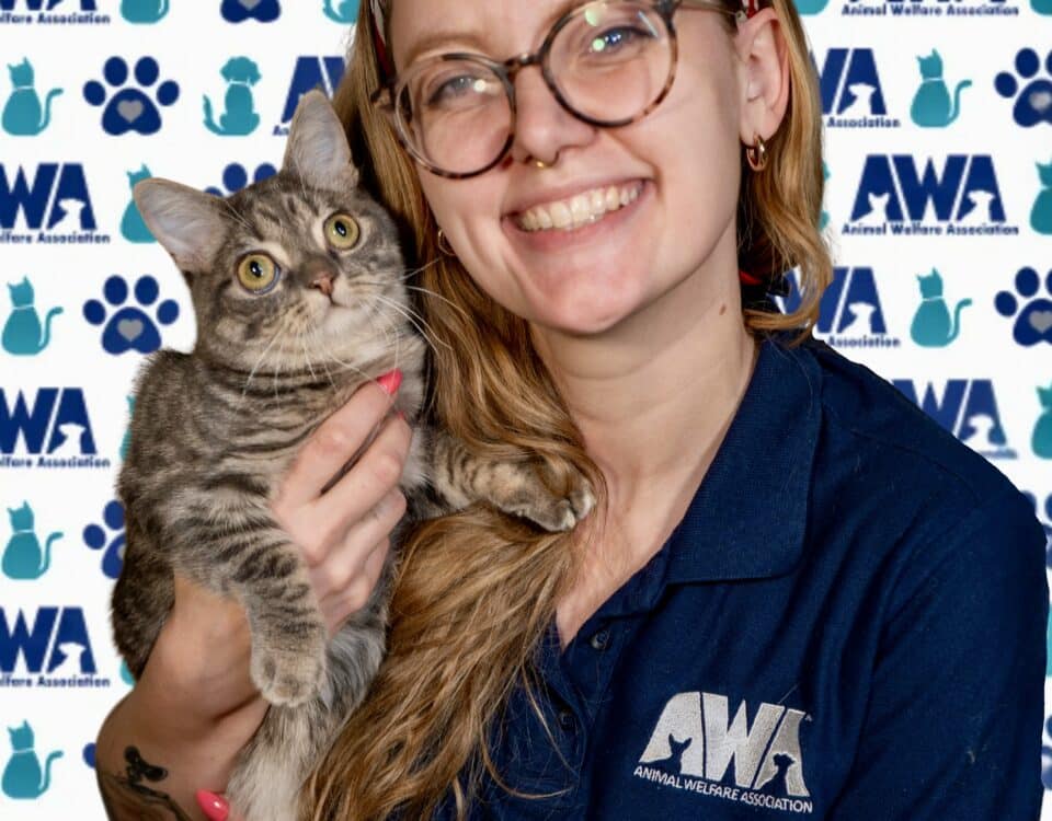 Kendyl Fauscette and Mazie the cat