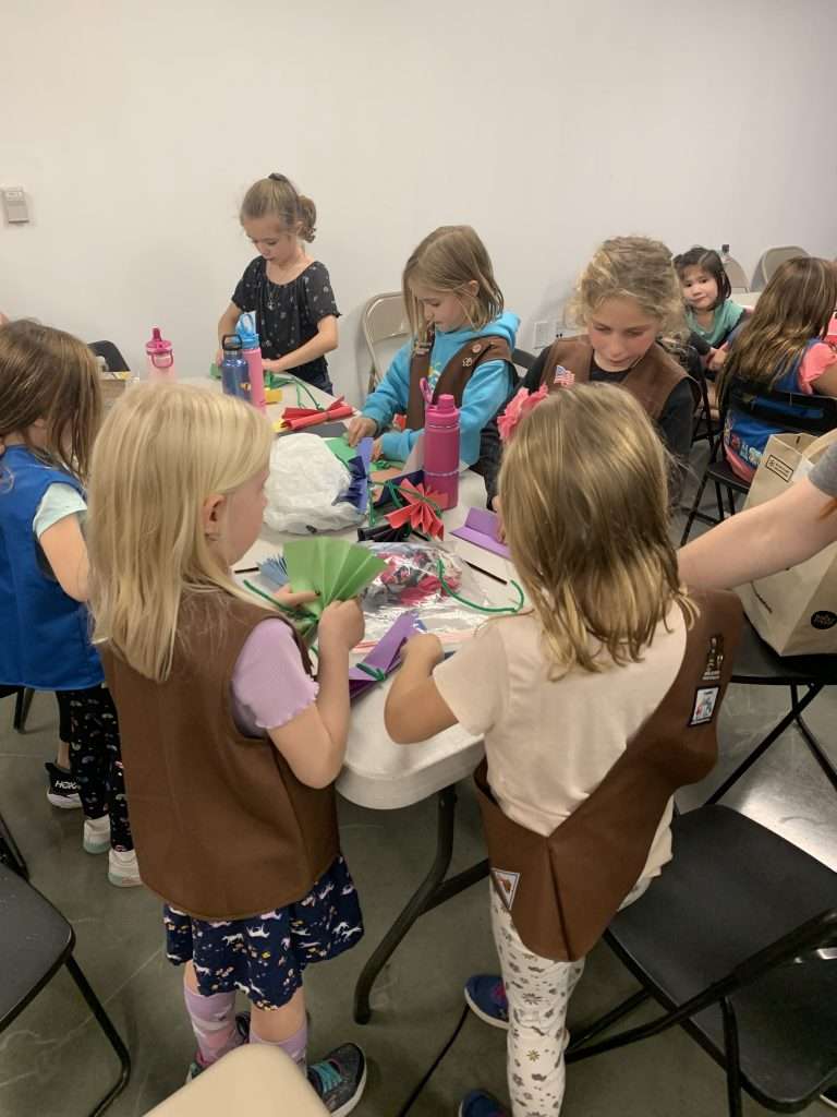 Local girl scout troop working on merit badges at Animal Welfare Association in Voorhees, NJ.