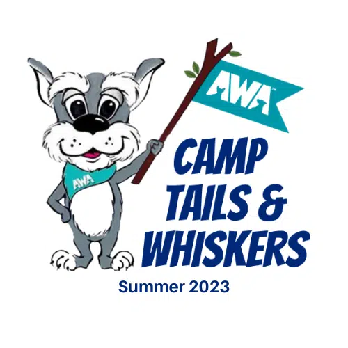 Logo for AWA Camp Tails & Whiskers Summer Camp Program.