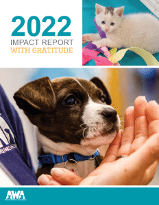 cover of Animal Welfare Association's 2022 Impact Report