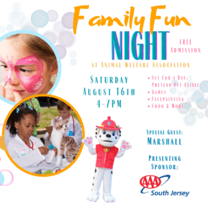 Family Fun Night August 16 4-7pm at AWA with Special Guest Marshall from Paw Patrol