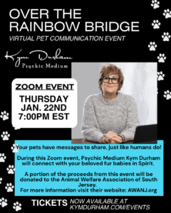 Over the Rainbow Bridge Psychic Medium Fundraiser. Thursday, Jan 22, 7pm