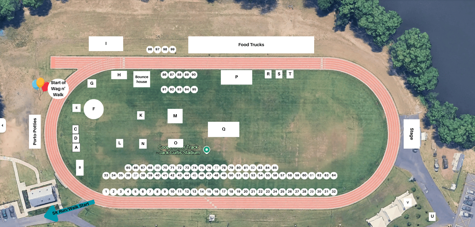 Paws & Feet Race Day Event Map